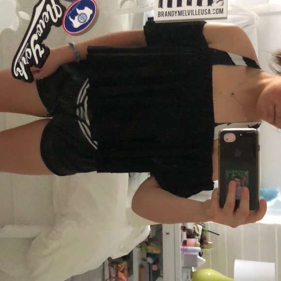 Black off shoulder top - Picture 3 of 3